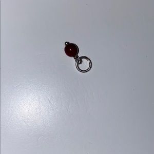 James Avery maroon glass enhancer bead